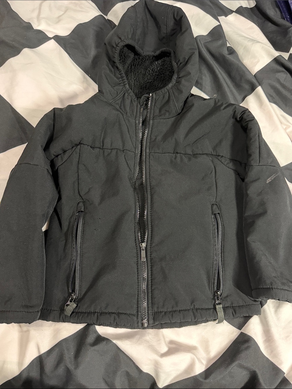 all in motion Black Hooded Kids Puffer Jacket 4/5